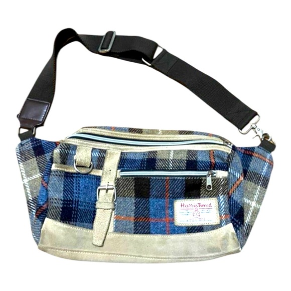 Harris Tweed Plaid Crossbody Shoulder/Waist Bag - Picture 1 of 2